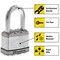 Master Lock Master Lock Magnum 3.56 in. H X 2 in. W X 2 in. L Laminated Steel Dual Ball Bearing Locking Weather-, PK3 M5XTRILFCCSEN - alternate 2